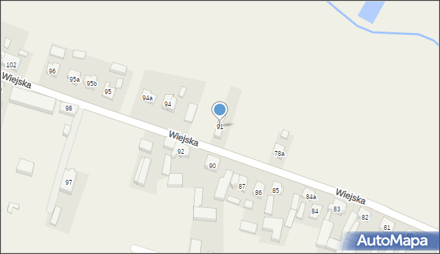 Radłów, Wiejska, 91, mapa Radłów