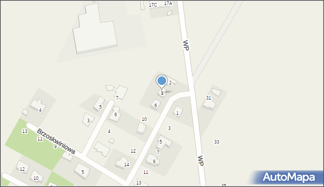 Radłów, Wiśniowa, 4, mapa Radłów