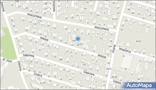 Radom, Widok, 12, mapa Radomia