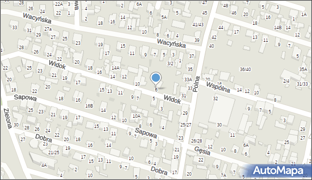 Radom, Widok, 6, mapa Radomia