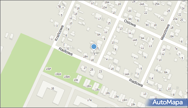 Radom, Wieżowa, 3, mapa Radomia