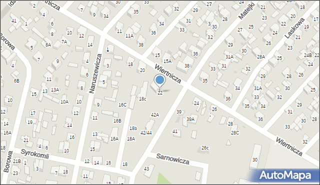 Radom, Wiertnicza, 22, mapa Radomia