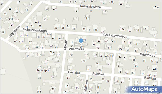 Radom, Wiertnicza, 49, mapa Radomia