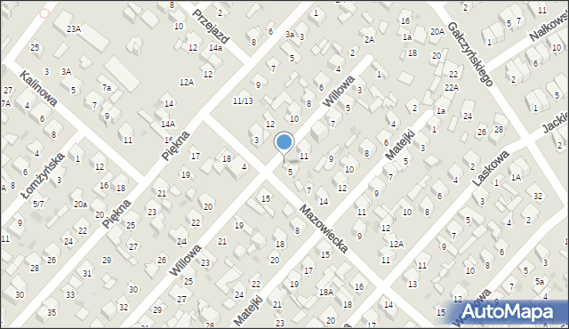 Radom, Willowa, 13, mapa Radomia