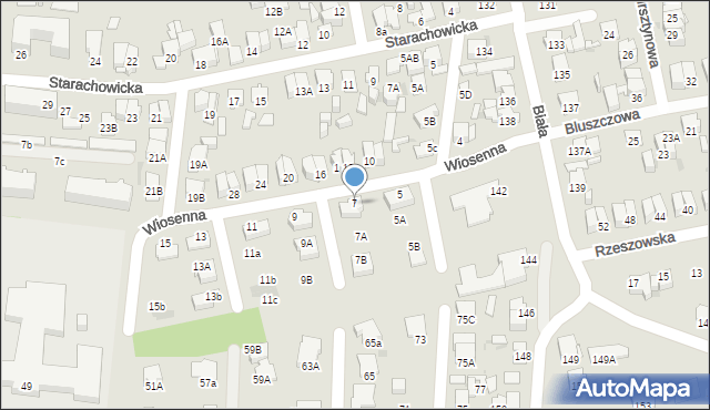 Radom, Wiosenna, 7, mapa Radomia