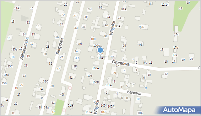 Radom, Wiejska, 104, mapa Radomia