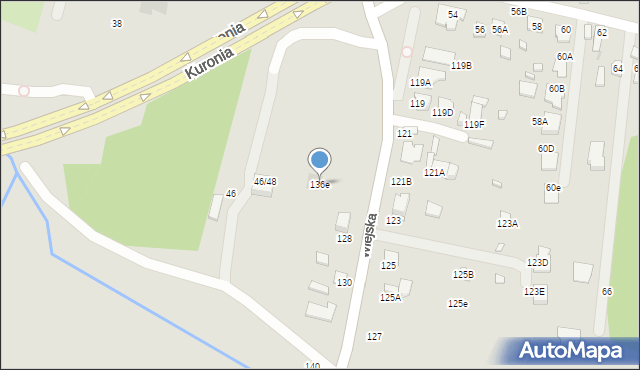 Radom, Wiejska, 136e, mapa Radomia