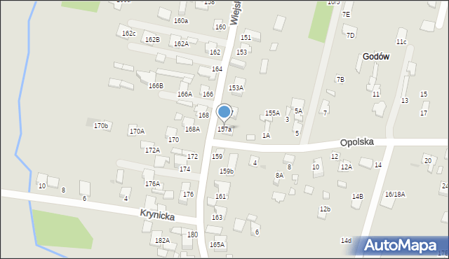 Radom, Wiejska, 157a, mapa Radomia