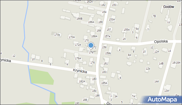 Radom, Wiejska, 174, mapa Radomia