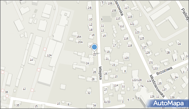 Radom, Wiejska, 22, mapa Radomia