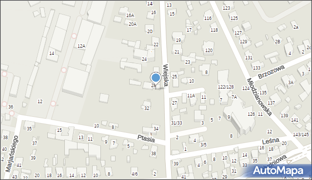 Radom, Wiejska, 30, mapa Radomia