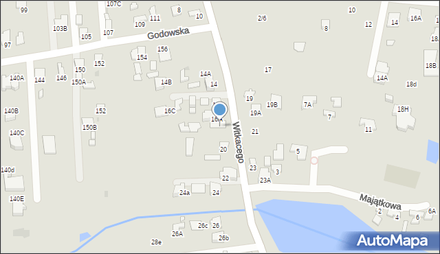 Radom, Witkacego Stanisława, 18A, mapa Radomia