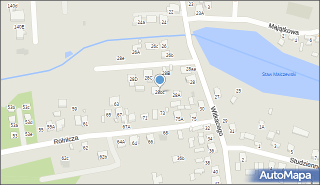 Radom, Witkacego Stanisława, 28bc, mapa Radomia