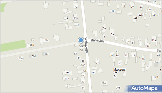 Radom, Witkacego Stanisława, 50A, mapa Radomia