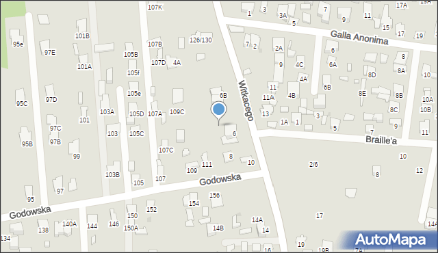 Radom, Witkacego Stanisława, 6a, mapa Radomia