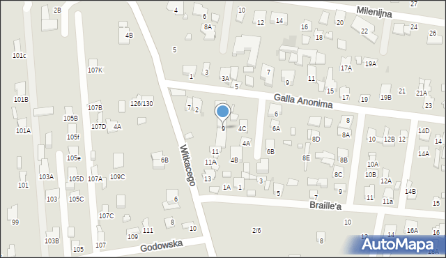 Radom, Witkacego Stanisława, 9, mapa Radomia