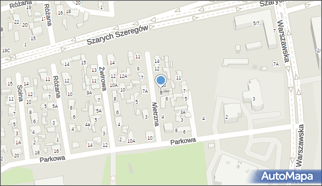 Radom, Wietrzna, 8, mapa Radomia