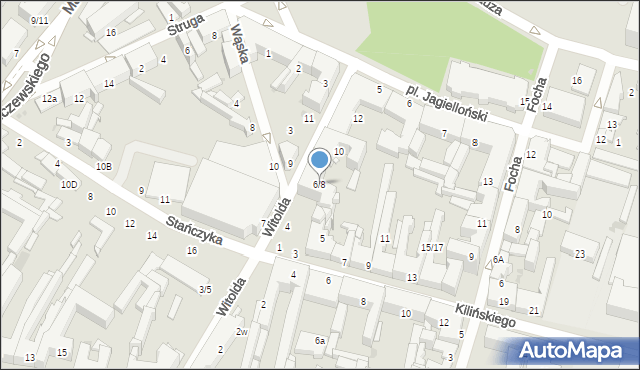 Radom, Witolda, 6/8, mapa Radomia