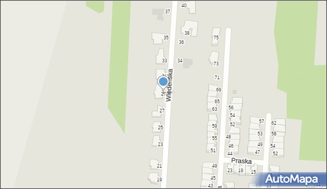 Radom, Wiedeńska, 29, mapa Radomia