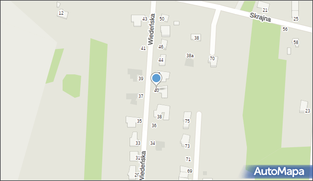 Radom, Wiedeńska, 40, mapa Radomia