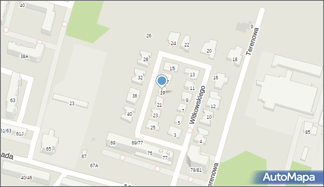 Radom, Witkowskiego Stefana, 19, mapa Radomia