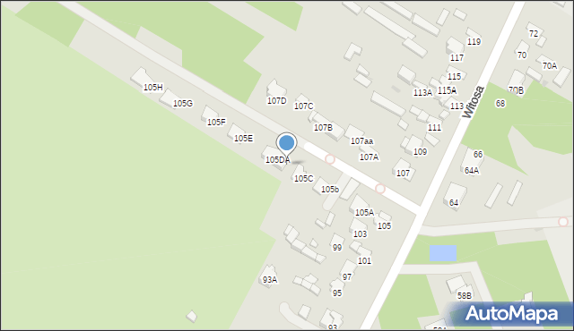 Radom, Witosa Wincentego, 105D, mapa Radomia