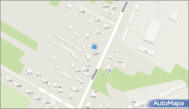Radom, Witosa Wincentego, 119, mapa Radomia