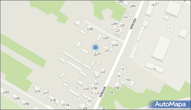 Radom, Witosa Wincentego, 121, mapa Radomia