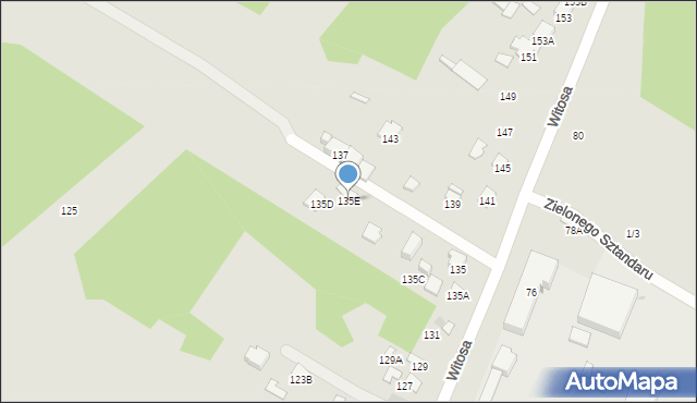 Radom, Witosa Wincentego, 135E, mapa Radomia
