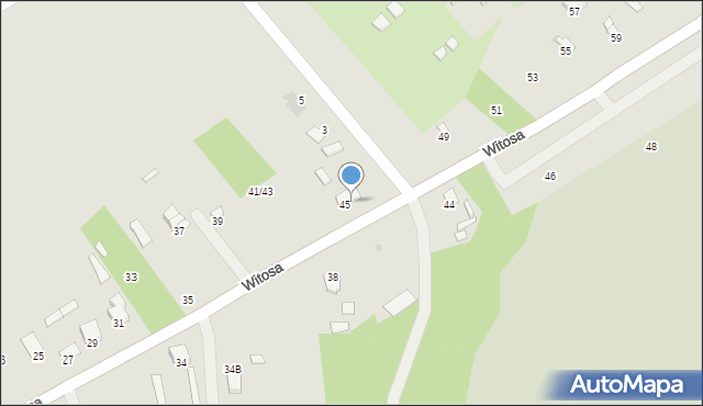 Radom, Witosa Wincentego, 45/45A, mapa Radomia
