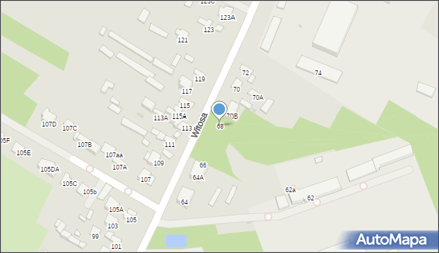Radom, Witosa Wincentego, 68, mapa Radomia