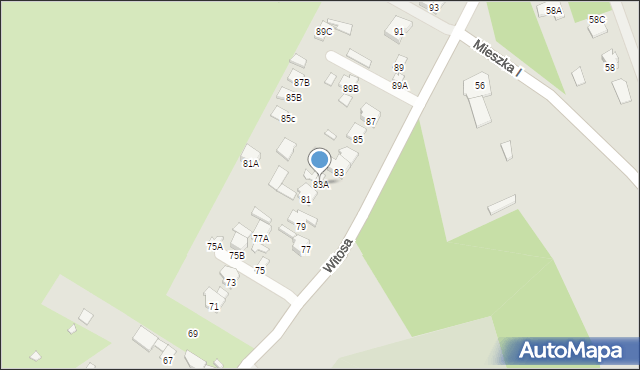 Radom, Witosa Wincentego, 83A, mapa Radomia