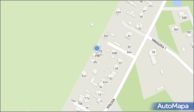 Radom, Witosa Wincentego, 85B, mapa Radomia