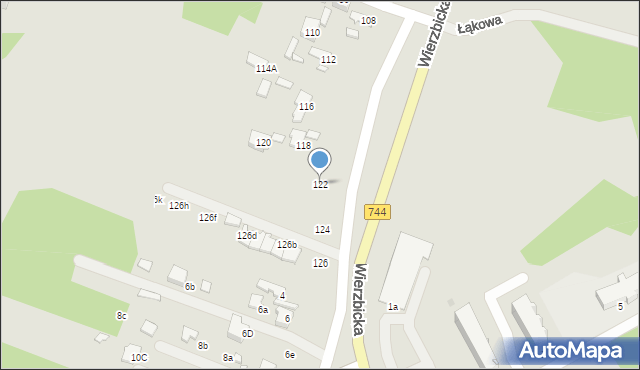 Radom, Wierzbicka, 122, mapa Radomia