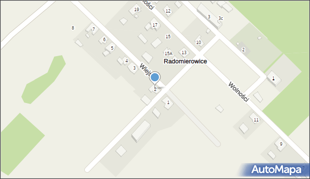 Radomierowice, Wiejska, 2, mapa Radomierowice