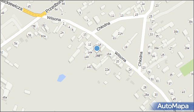 Radomsko, Wilsona Thomasa Woodrowa, 16B, mapa Radomsko