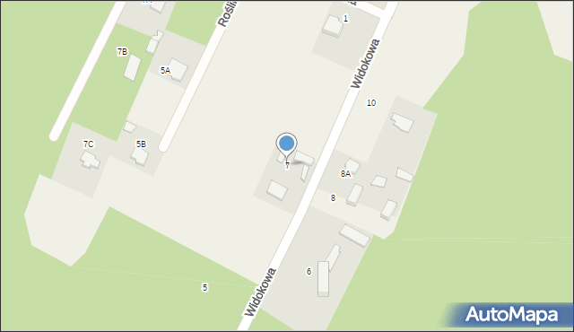 Radonie, Widokowa, 7, mapa Radonie