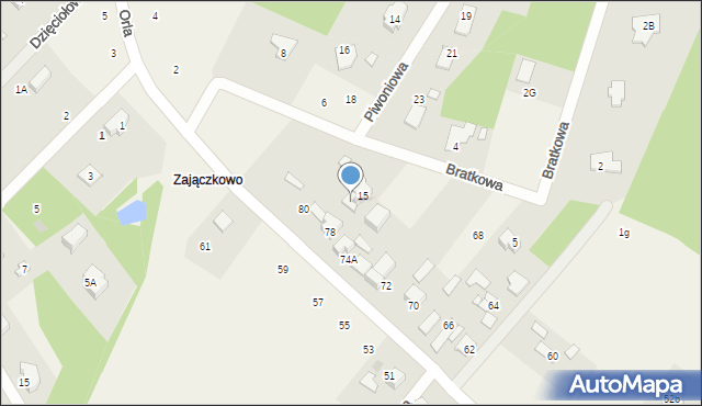 Radonie, Widokowa, 76, mapa Radonie