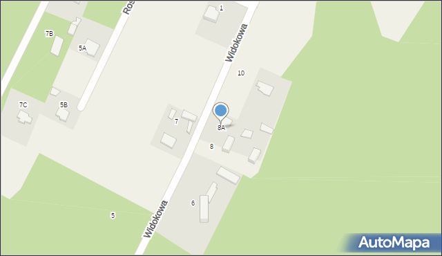 Radonie, Widokowa, 8A, mapa Radonie