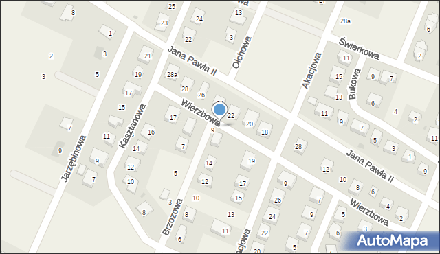 Radwanice, Wierzbowa, 11, mapa Radwanice