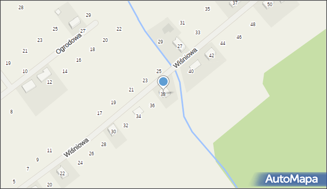 Radzewice, Wiśniowa, 38, mapa Radzewice