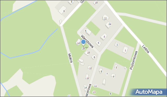 Radziejowice-Parcel, Wierzbowa, 16, mapa Radziejowice-Parcel