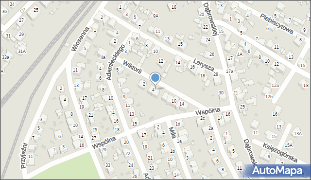 Radzionków, Wiktorii, 6, mapa Radzionków