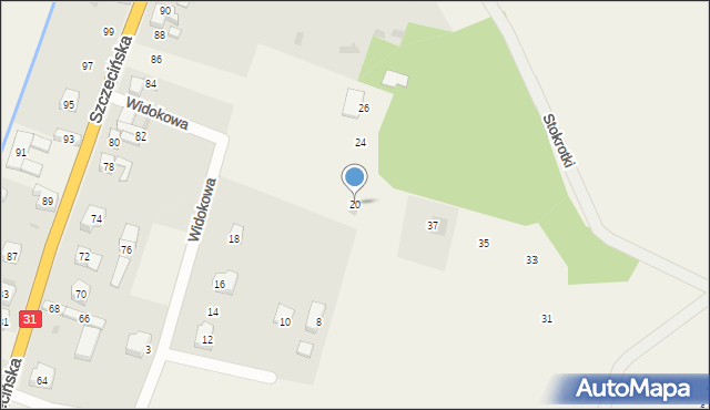 Radziszewo, Widokowa, 20, mapa Radziszewo