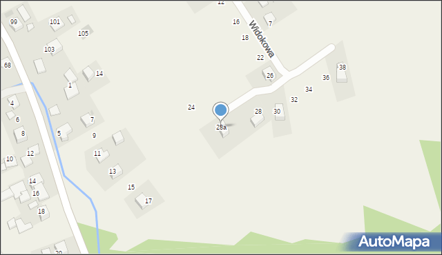 Radziszów, Widokowa, 28a, mapa Radziszów