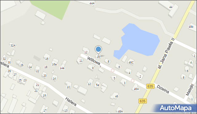 Radzymin, Willowa, 10, mapa Radzymin
