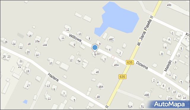 Radzymin, Willowa, 5, mapa Radzymin