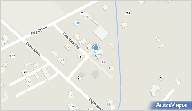 Radzymin, Wiśniowa, 6, mapa Radzymin