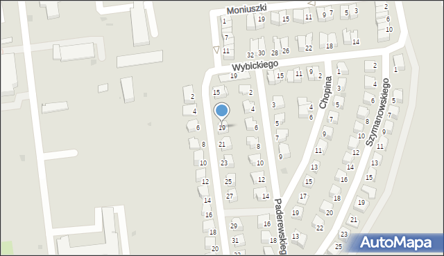 Radzyń Podlaski, Wieniawskiego, 19, mapa Radzyń Podlaski