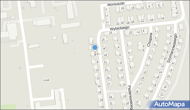 Radzyń Podlaski, Wieniawskiego, 6, mapa Radzyń Podlaski